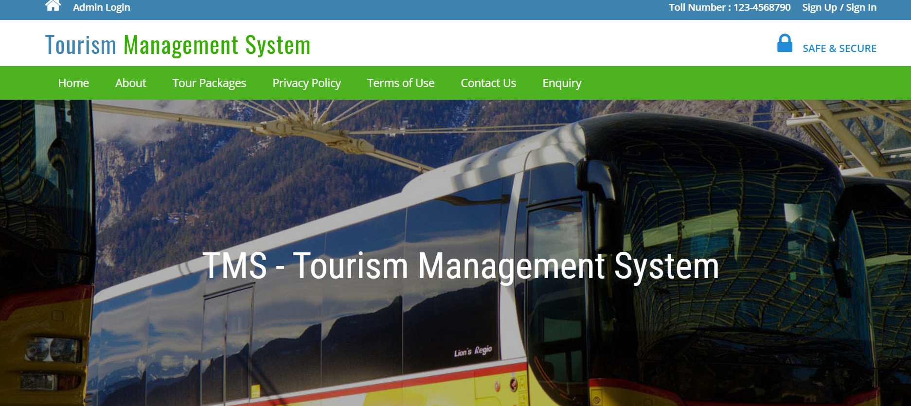 tourism project in php