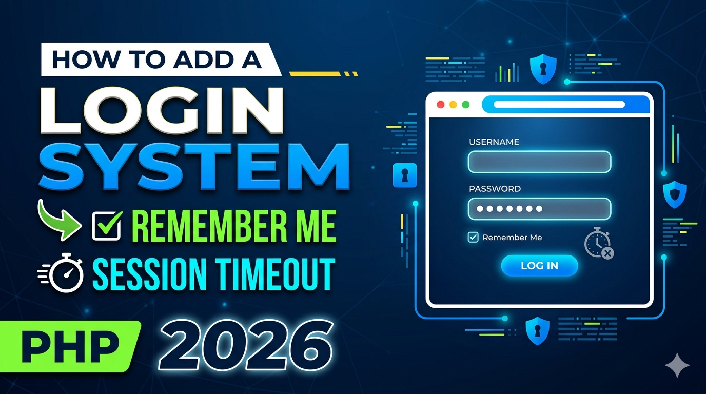 How to Add a Login System With Remember Me and Session Timeout to Any ...