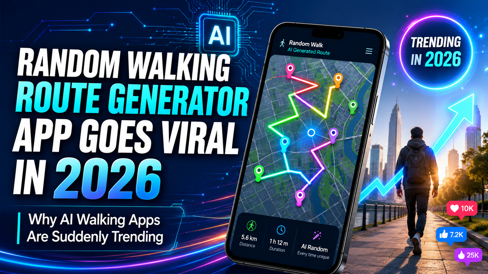 Random Walking Route Generator App Goes Viral in 2026: Why AI Walking ...